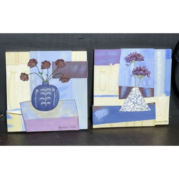 Kathryn White Decorative Resin 3D Art Plaques x 2 - Picture 3 of 7